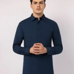 BLUE CASUAL KAMEEZ SHALWAR