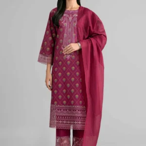 3 Piece - Printed Embroidered Suit - PMD26-41 M