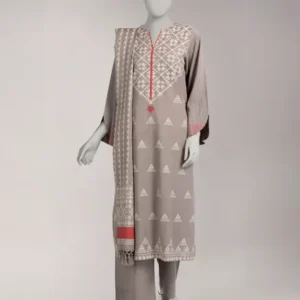 GREY JACQUARD DYED UNSTITCHED 3PC