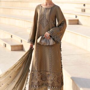 3 Piece Unstitched Embroidered Jacquard Lawn Suit